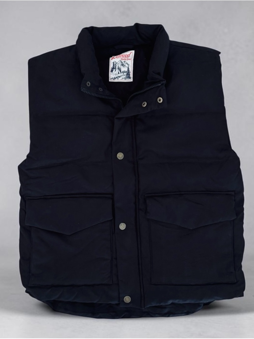 ELWOOD Women's Black Quilted Puffer Vest with Front Flap Pockets